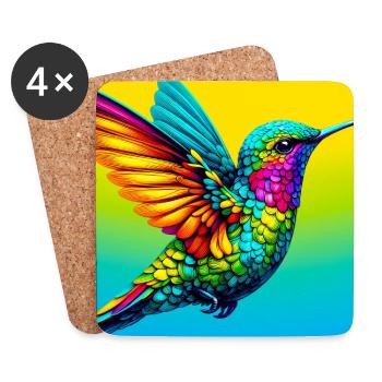 colibri - Dessous de verre (lot de 4) - blanc - Devant