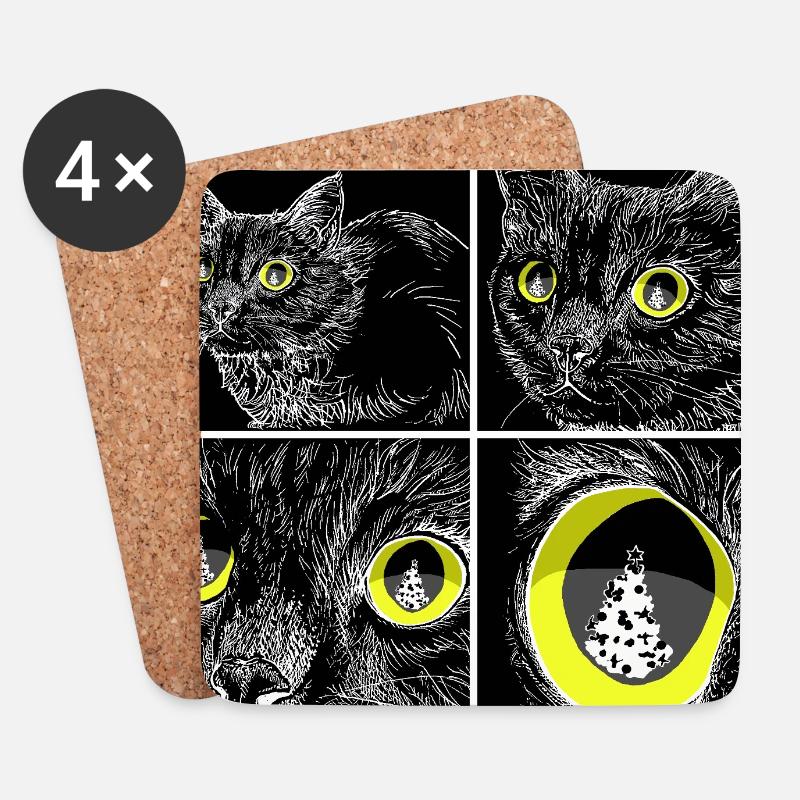 TARGET LOCKED - Coasters (set of 4) - white