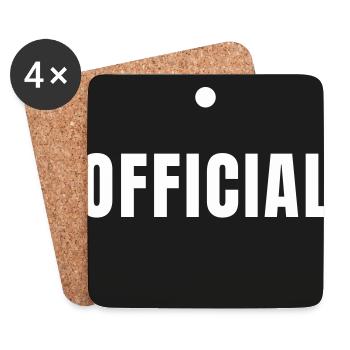 Insigne officiel - Don original officiel - Dessous de verre (lot de 4) - blanc - Devant