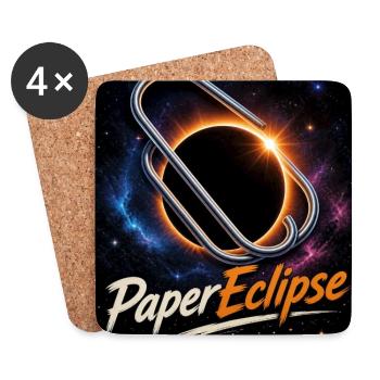 Paper Eclipse Blackout 2026 - Coasters (set of 4) - white - Front