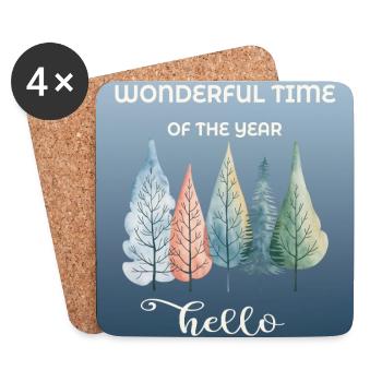 It’s the Most Wonderful Time of the Year – Winter - Untersetzer (4er-Set) - Weiß - Vorne