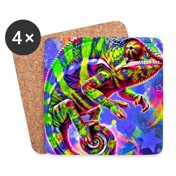 chameleon - Coasters (set of 4) - white - Front