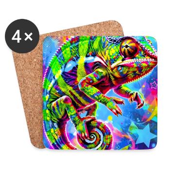 chameleon - Coasters (set of 4) - white - Front