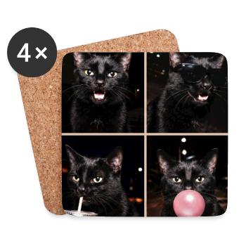 Chats Bengal Cat - Dessous de verre (lot de 4) - blanc - Devant