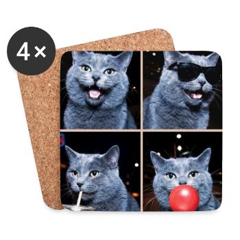 Cats Carthusian Cat - Coasters (set of 4) - white - Front