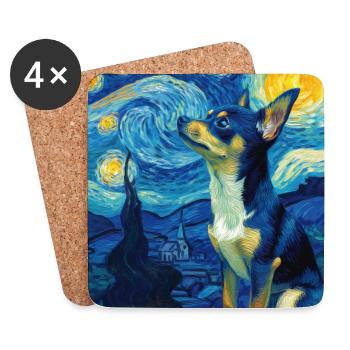 Chihuahua - Untersetzer (4er-Set) - Weiß - Vorne