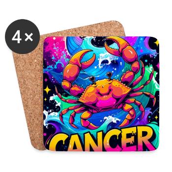 Cancer - Coasters (set of 4) - white - Front