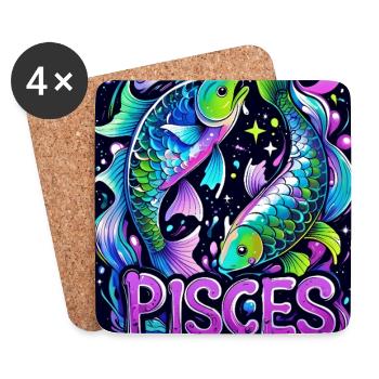 Poissons - Dessous de verre (lot de 4) - blanc - Devant