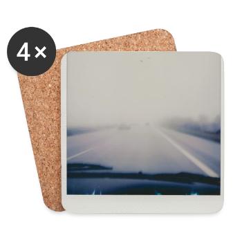 Foggy highway - Coasters (set of 4) - white - Front