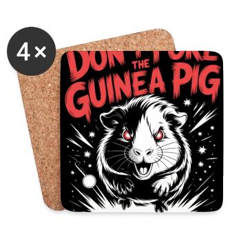 Warnung vor gefährlichem Meerschweinchen - Coasters (set of 4) - white - Front
