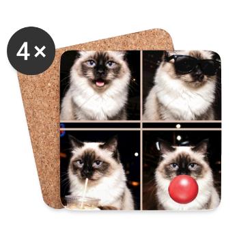 Cats Sacred Birman Cat - Coasters (set of 4) - white - Front