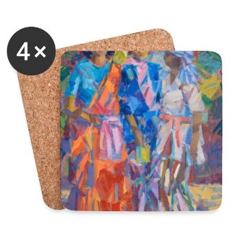 Per Stenius Painting - Coasters (set of 4) - white - Front