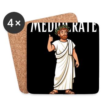 Mediocrate Good Enough - Coasters (set of 4) - white - Front