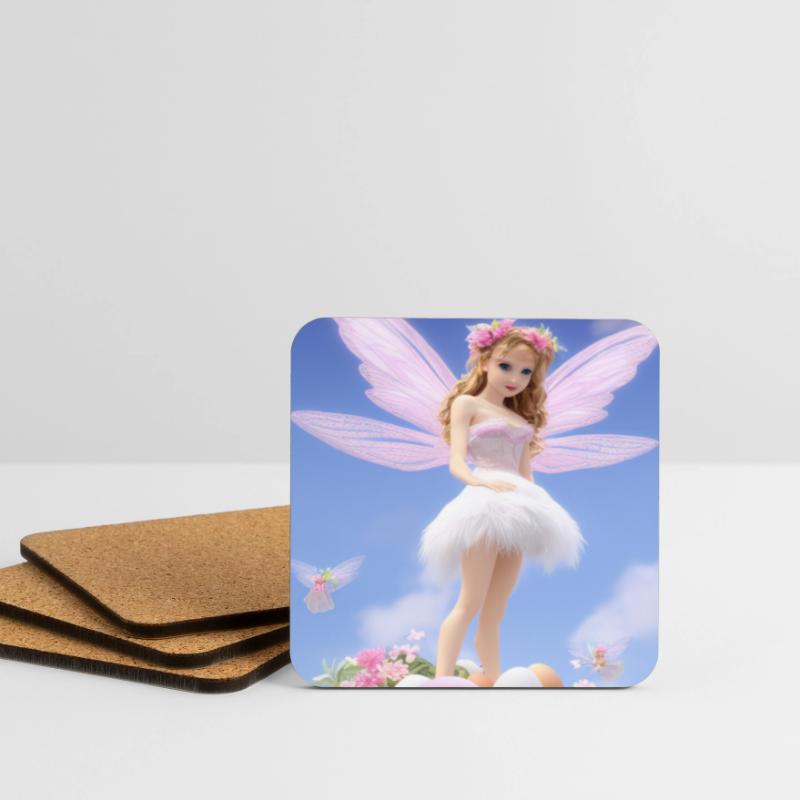 Retro style Pixie on Egg- Easter Coasters (set of 4)