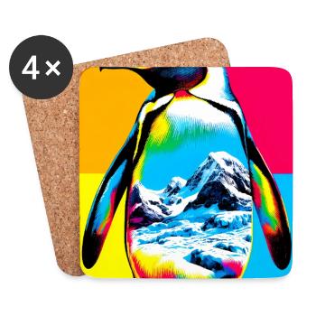 penguin - Coasters (set of 4) - white - Front