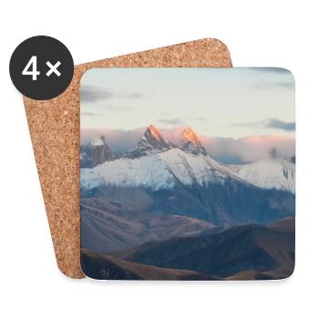 Aiguilles d'Arves - Dessous de verre (lot de 4) - blanc - Devant