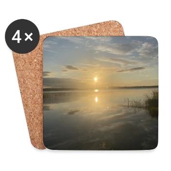 Sunset at Pacific Lake - Coasters (set of 4) - white - Front