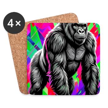 gorilla - Coasters (set of 4) - white - Front