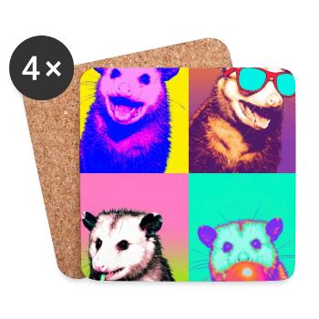 Opossums Opossum - Coasters (set of 4) - white - Front