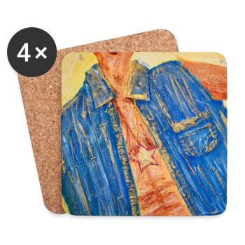 Bunter Denim-Blazer mit Sternanhänger Nemo - Untersetzer (4er-Set) - Weiß - Vorne