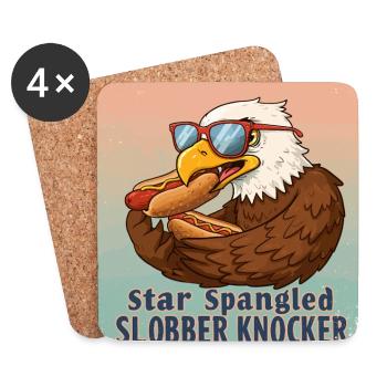 Star Spangled Slobber Knocker - Untersetzer (4er-Set) - Weiß - Vorne