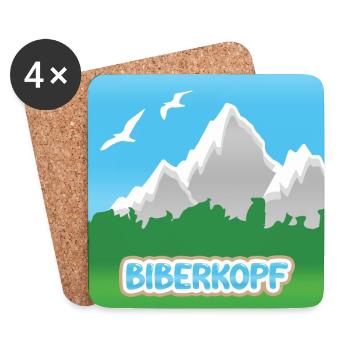 Bergsport Biberkopf - Dessous de verre (lot de 4) - blanc - Devant