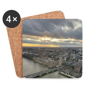 L’art de Londres - Dessous de verre (lot de 4) - blanc - Devant