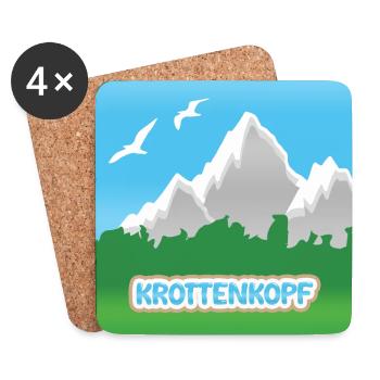 Krottenkopf - Dessous de verre (lot de 4) - blanc - Devant