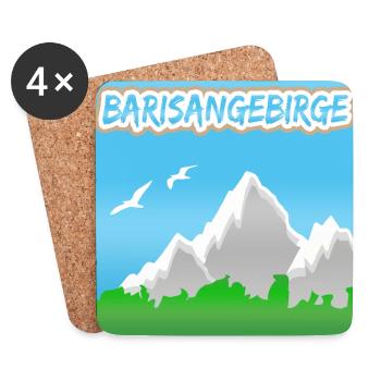 Barisan Mountains as a mountain - Coasters (set of 4) - white - Front