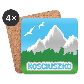 Kosciuszko als Berg - Untersetzer (4er-Set) - Weiß - Vorne