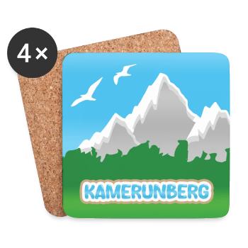 Berg Kamerunberg - Untersetzer (4er-Set) - Weiß - Vorne