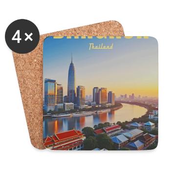 Bangkok City Thailand - Untersetzer (4er-Set) - Weiß - Vorne