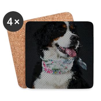 Berneseund flower bandana - Coasters (set of 4) - white - Front