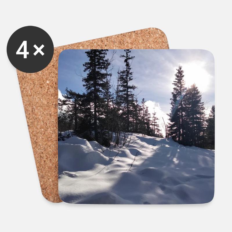 Naturlandschaft der Vercors - Untersetzer (4er-Set) - Weiß