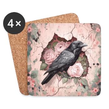 Raven Vintage - Coasters (set of 4) - white - Front