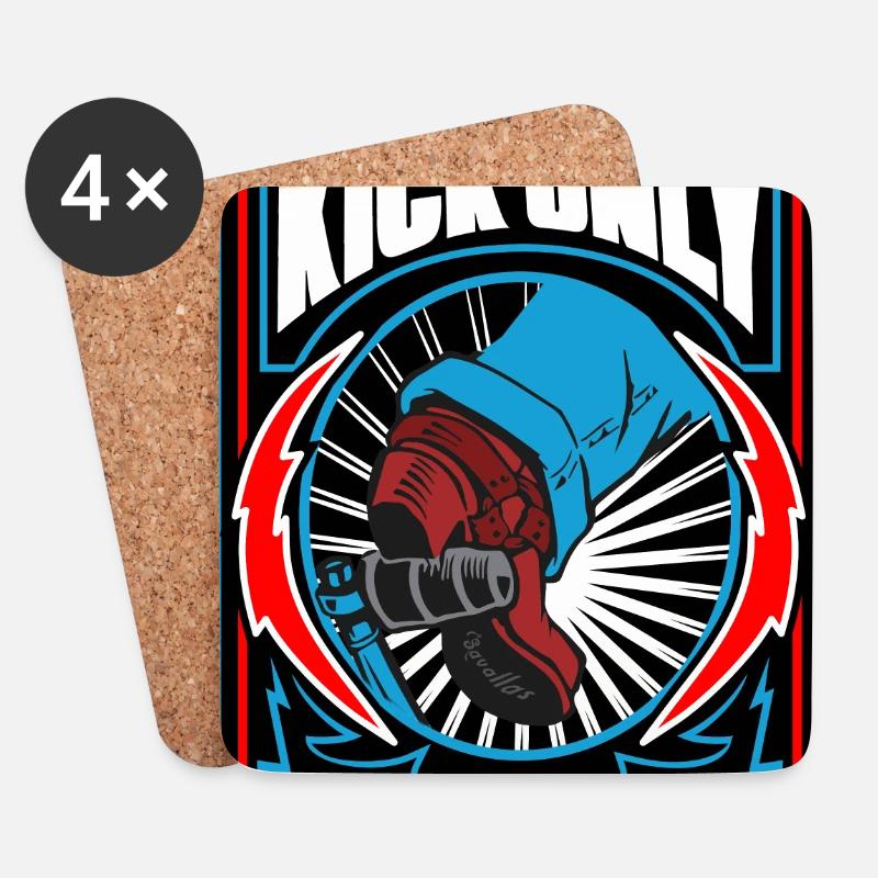 Motorcycles Kick Only - Untersetzer (4er-Set) - Weiß