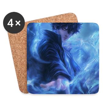 Fantasy Azure Flame - Coasters (set of 4) - white - Front