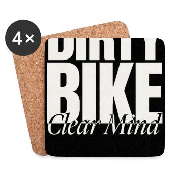 Dirty Bike Clear Mind - Coasters (set of 4) - white - Front