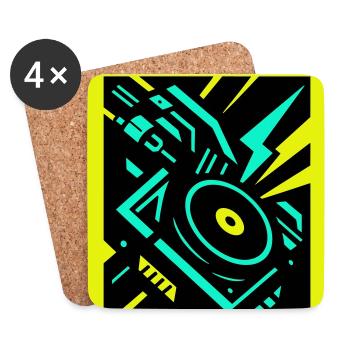 Techno Forever - Coasters (set of 4) - white - Front
