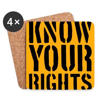 Know Your Rights Aktivismus Gerechtigkeit Freiheit - Untersetzer (4er-Set) - Weiß - Vorne