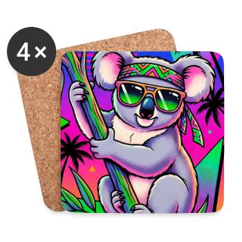 Koala - Coasters (set of 4) - white - Front