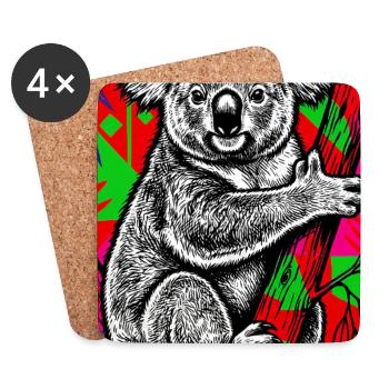 Koala - Coasters (set of 4) - white - Front