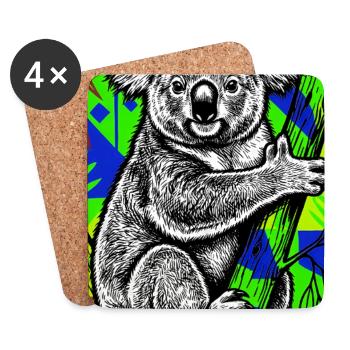 Koala - Coasters (set of 4) - white - Front
