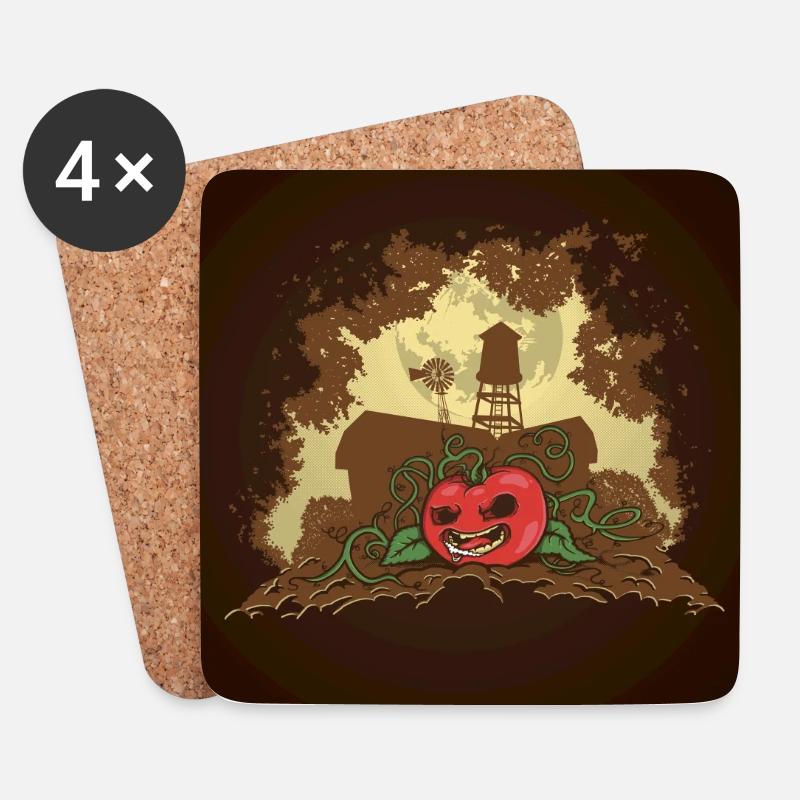 Killer Tomatoe Poster - Untersetzer (4er-Set) - Weiß