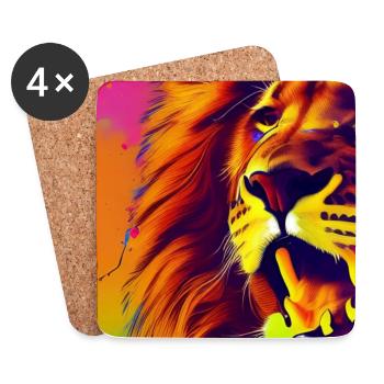 Le Roi Lion - Dessous de verre (lot de 4) - blanc - Devant