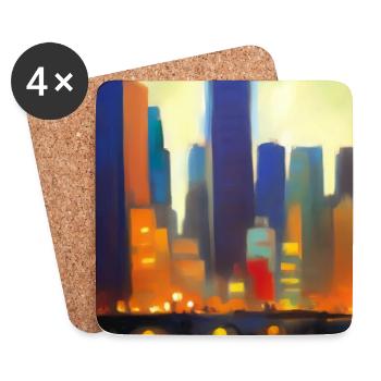 New York City Skyline - Coasters (set of 4) - white - Front