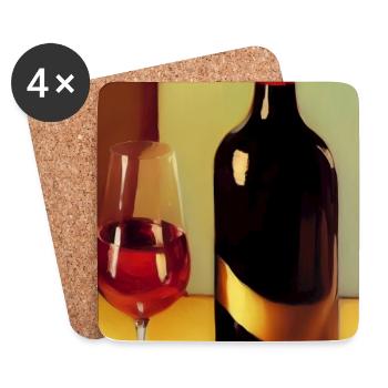Wine drinkers - Coasters (set of 4) - white - Front