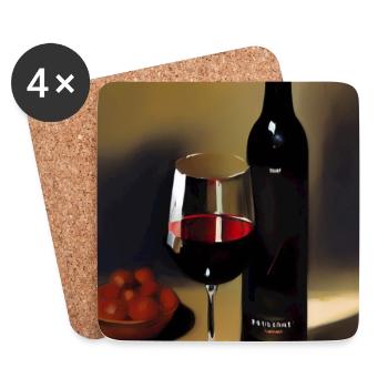 Wine drinkers - Coasters (set of 4) - white - Front