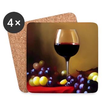 Wine drinkers - Coasters (set of 4) - white - Front
