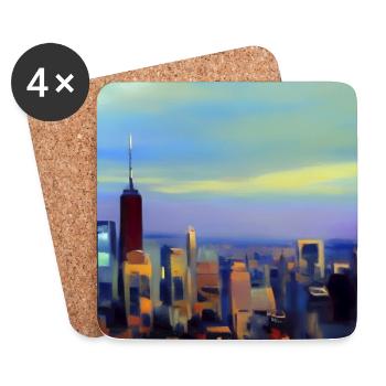 New York City Skyline - Coasters (set of 4) - white - Front